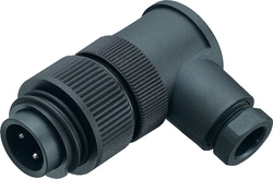 RD24 male angled connector, Contacts: 3+PE, 6.0 - 8.0 mm, shielding is not possible, screw clamp, IP67, PG9