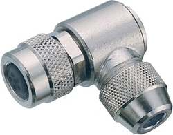 M9 IP67 female angled connector, Contacts: 8, 3.5 - 5.0 mm, shieldable, solder, IP67
