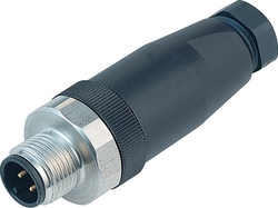 M12-A cable connector, Contacts: 4, 6.0 - 8.0 mm, not shielded, screw clamp, IP67, UL