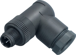 M12-A male angled connector, Contacts: 5, 2 x 2: 1.0 - 3.0 mm / Ø 4.0 - 5.0 mm, not shielded, screw clamp, IP67, UL