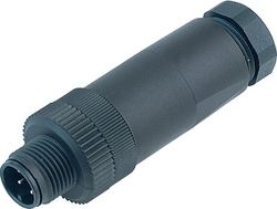 M12-A cable connector, Contacts: 5, 6.0 - 8.0 mm, not shielded, screw clamp, IP67, UL