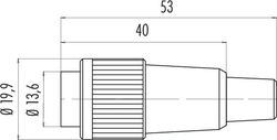 Bayonet cable connector, Contacts: 2, 6.0 - 8.0 mm, shielding is not possible, solder, IP40