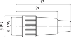 Bayonet female cable connector, Contacts: 2, 6.0 - 8.0 mm, shielding is not possible, solder, IP40