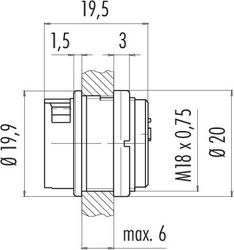 Dişi Panel Tip 2 Kontaklı konnektör