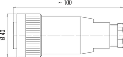 RD30 female cable connector, Contacts: 4+PE, 10.0 - 12.0 mm, shielding is not possible, screw clamp, IP65, ESTI+, VDE