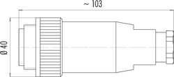 RD30 cable connector, Contacts: 12+PE, 12.0 - 14.0 mm, shielding is not possible, solder, IP65