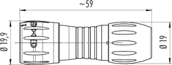 Bayonet NCC cable connector, Contacts: 8, 6.0 - 8.0 mm, shielding is not possible, solder, IP67