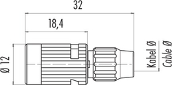Dişi Kablo Tip 2 Kontaklı Konnektör
