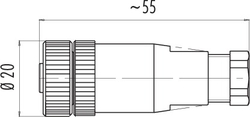 M12-US 2+PE Dişi Kablo Konnektörü