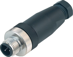 M12-US cable connector, Contacts: 2+PE, 4.0 - 6.0 mm, not shielded, screw clamp, IP67