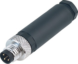 M8 cable connector, Contacts: 4, 3.5 - 5.0 mm, not shielded, screw clamp, IP67, UL listed