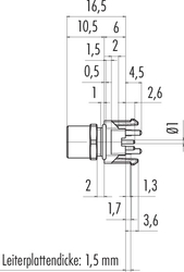 Dişi Panel Tip 3 Kontaklı Konnektör