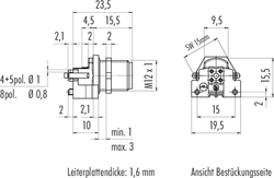 Erkek Panel Tip 5 Kontaklı Konnektör