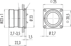 Erkek Panel Tip 9 Kontaklı Konnektör