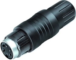 Push-Pull female cable connector, Contacts: 3 DIN, 4.0 - 8.0 mm, shieldable, solder, IP67