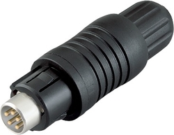 Push-Pull cable connector, Contacts: 3, 3.5 - 5.0 mm, shieldable, solder, IP67