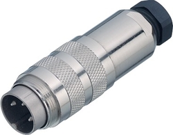 M16 IP67 cable connector, Contacts: 3 DIN, 4.0 - 6.0 mm, shieldable, solder, IP67, UL
