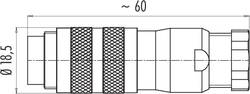 M16 IP67 cable connector, Contacts: 19, 6.0 - 8.0 mm, shieldable, solder, IP67, UL