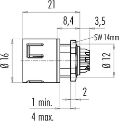 Erkek Panel Tip 3 Kontaklı Konnektör