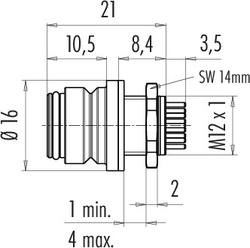 Dişi Panel Tip 3 Kontaklı Konnektör