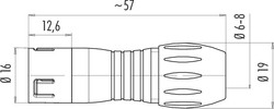 Snap-In IP67 cable connector, Contacts: 5, 6.0 - 8.0 mm, shielding is not possible, solder, IP67, VDE