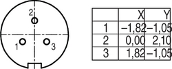 Dişi Kablo Tip 3 Kontaklı Konnektör