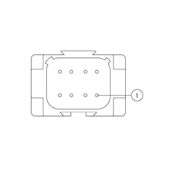 AT Series 8-Way Receptacle Male Connector