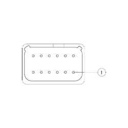 AT Series 12-Way Receptacle Male Connector