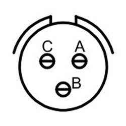 3 Contact Plug 180° Straigth Female Military Connector (MIL-DTL-26482 S1)