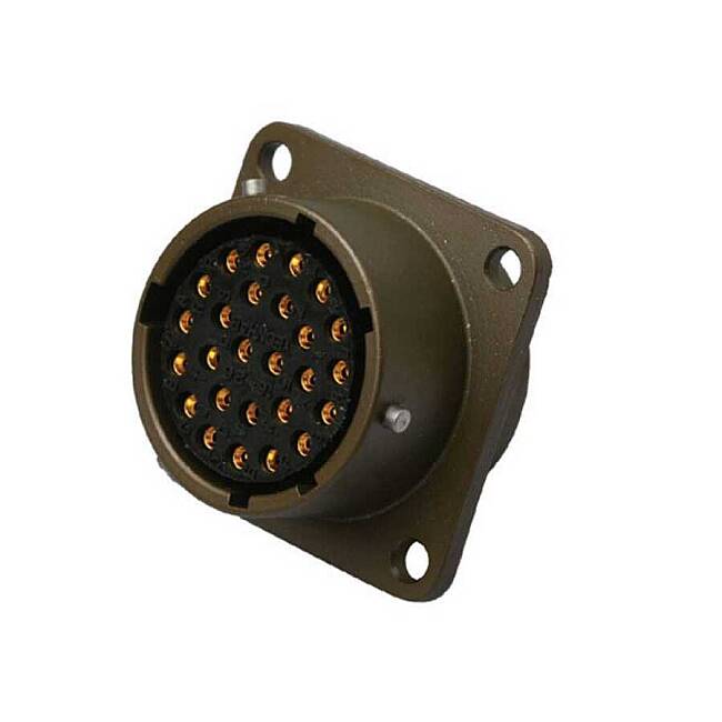 10 Contact Receptacle 180° Straigth Male Military Connector (MIL-DTL-26482 S1) - 1