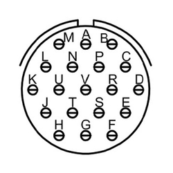 19 Contact Plug 180° Straigth Female Military Connector (MIL-DTL-26482 S1)