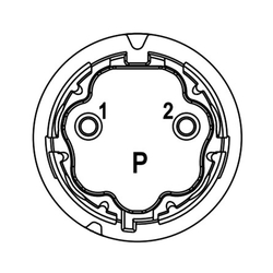 2 Contact Receptacle Male P Coding 180° Connector