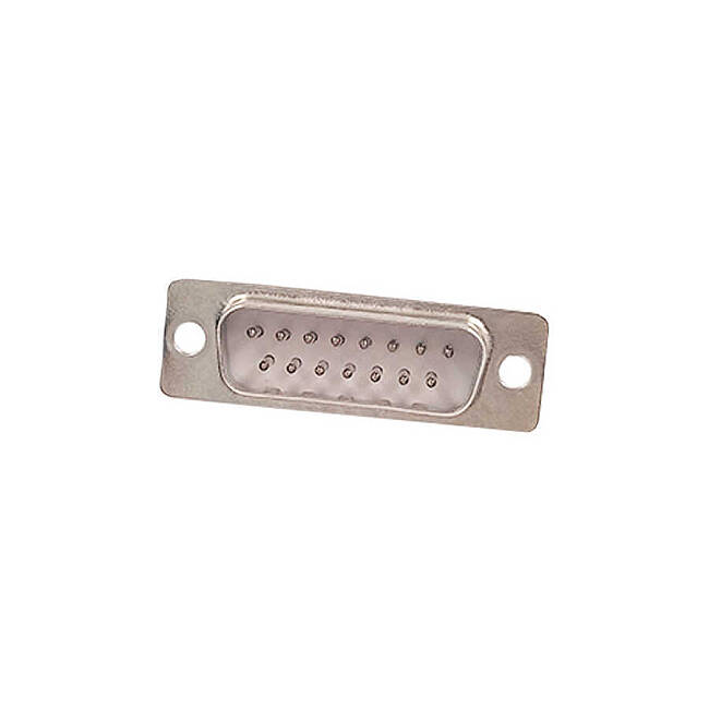 15 Contact 2 Size Male D-Sub Connector - 1
