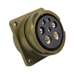 2 Contact Receptacle 180° Straigth Female Military Connector (VG 95234)