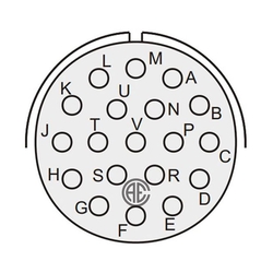 19 Contact Plug 180° Straigth Female Military Connector (VG 95234)