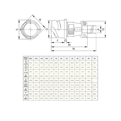 7 Contact Plug 180° Straigth Male Military Connector (VG 95234)