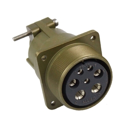 24 Contact Wall Mounting 180° Straigth Female Military Connector (MIL-DTL-5015)
