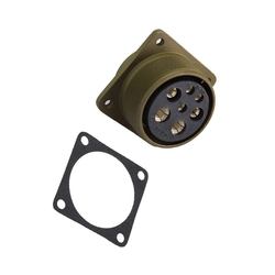 3 Contact Receptacle 180° Straigth Female Military Connector (MIL-DTL-5015)
