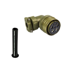 3 Contact Plug 90° Angled Female Military Connector (MIL-DTL-5015)