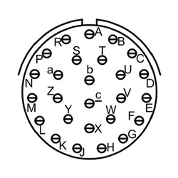 26 Contact Plug 180° Straigth Female Military Connector (MIL-DTL-26482 S1)