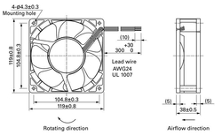 San Ace High Performance 24 V DC Fan With Tachometer