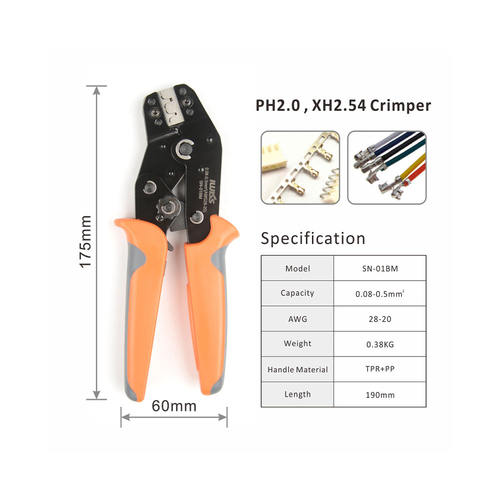 Terminal Crimper Tool for 0.08 - 0.50 mm² Cable