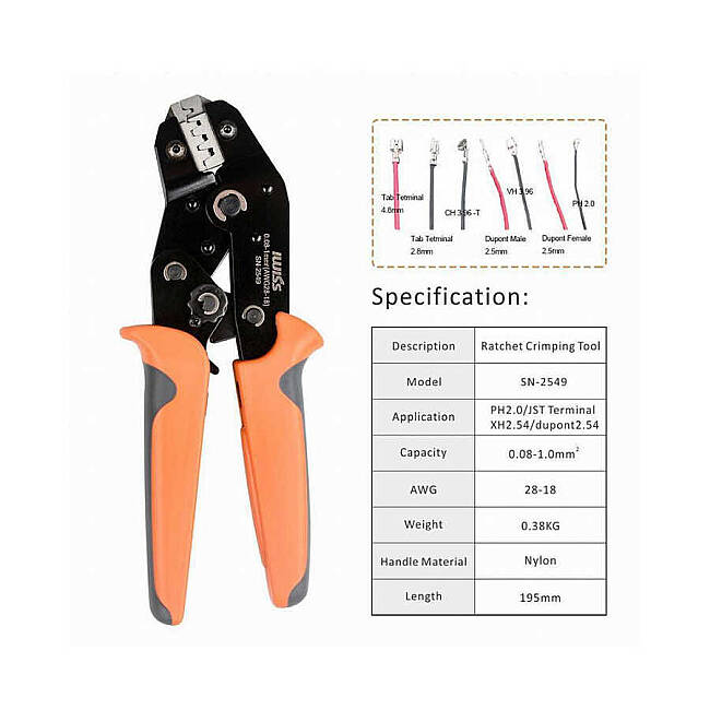 Terminal Crimper Tool for 0.08 - 1.00 mm² Cable - 3